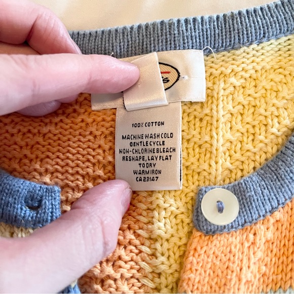 Talbots Multicolor Patchwork Cardigan - Picture 12 of 12